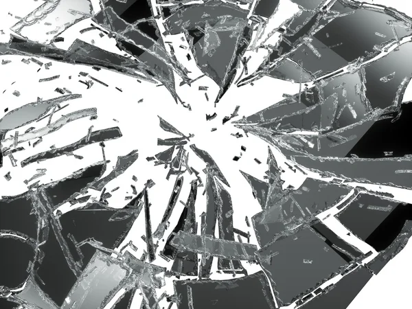 Broken and damaged glass — Stock Photo, Image