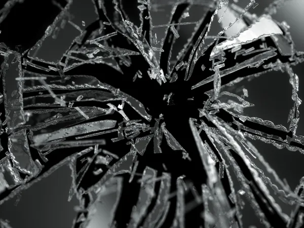 Broken Shattered glass — Stock Photo, Image