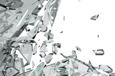 Yıkıldı veya parçalanmış cam