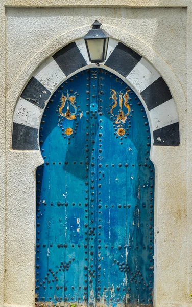 Velha porta azul — Fotografia de Stock