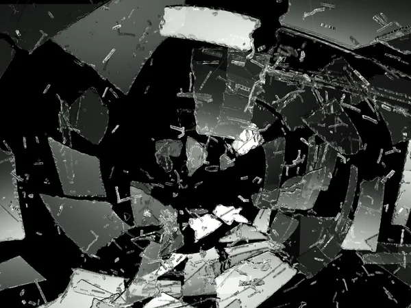 Destructed or Shattered glass — Stock Photo, Image