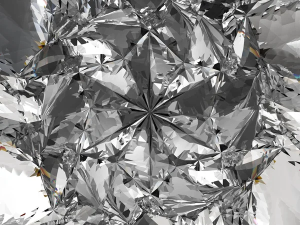 Gemma Diamante Vetro Lucido Texture Triangolare Caleidoscopio Sfondo Rendering Illustrazione — Foto Stock
