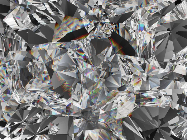 Edelsteen Diamant Textuur Close Caleidoscoop Render Illustratie — Stockfoto