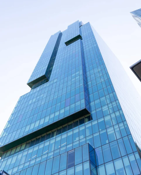 Modern Skyscraper Office Apartment Building Istanbul Turkey Blue Sky Wide — Stock Photo, Image