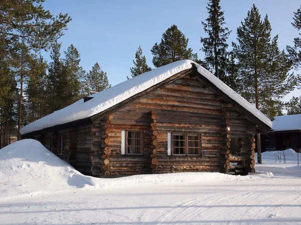 Lapland log cabin — Stock Photo, Image