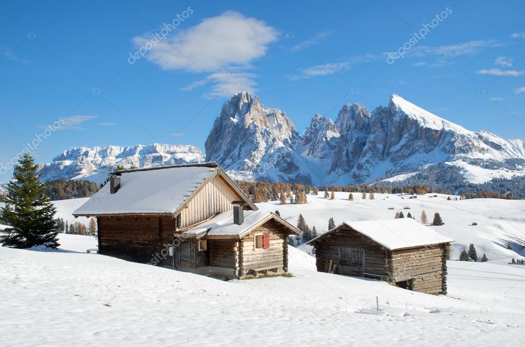 Chalets on the Alpe di Siusi