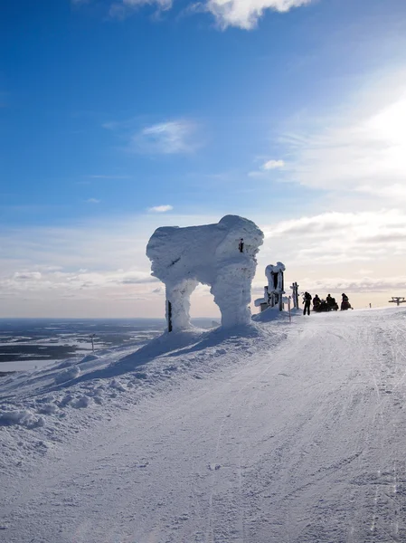 Skiën in lapland — Stockfoto