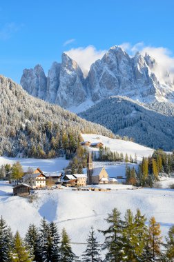 Santa Maddalena in winter clipart