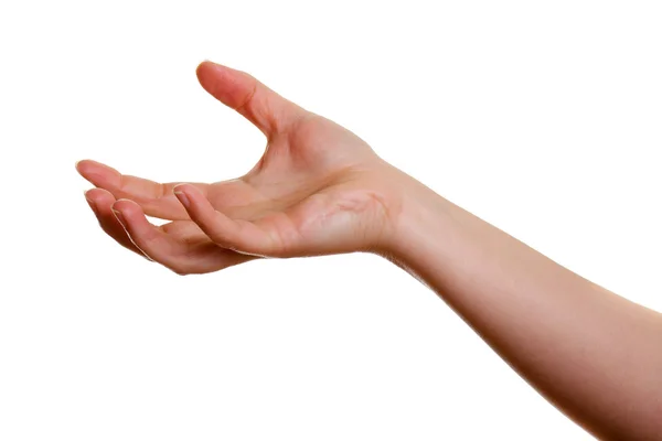 La mano de la mujer agarrada — Foto de Stock