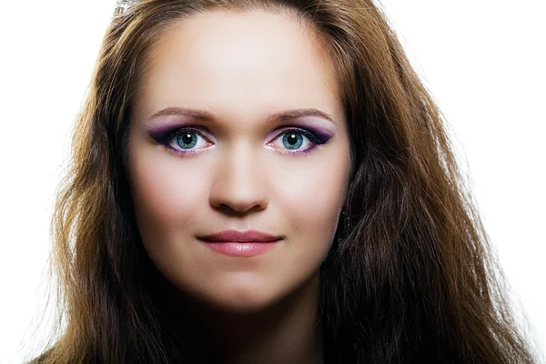 Portrét atraktivní dívka. módní make-up — Stock fotografie