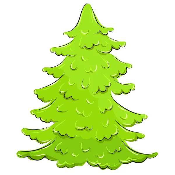 ベクトル イラスト。緑豊かなクリスマス ツリー — ストックベクタ