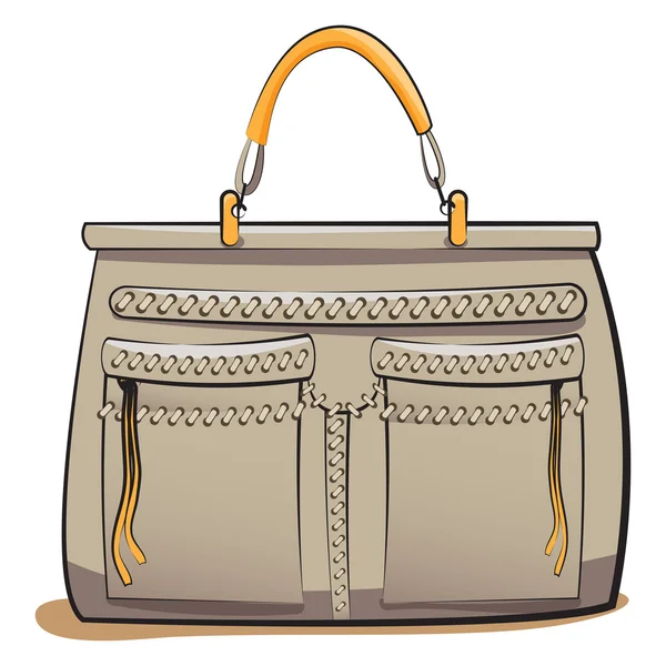 Vector gray ladies handbag — Stock Vector