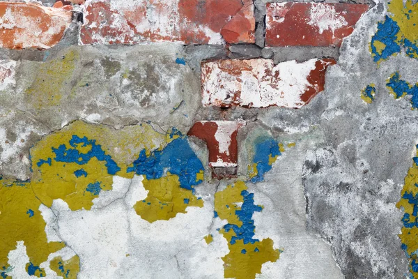 Old plaster with remnants of paint — Stock Photo, Image