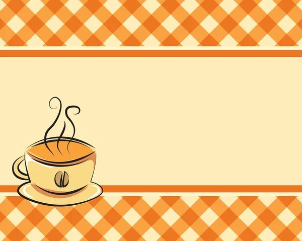 市松模様のコーヒーのベクトルの背景 — ストックベクタ
