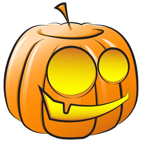 Vector sonriente calabaza. El símbolo de Halloween — Vector de stock