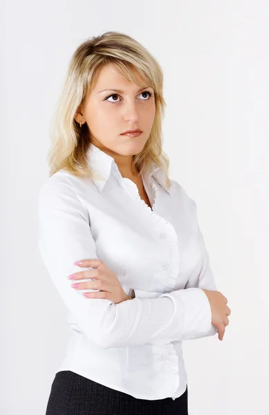 Retrato de una atractiva chica rubia —  Fotos de Stock