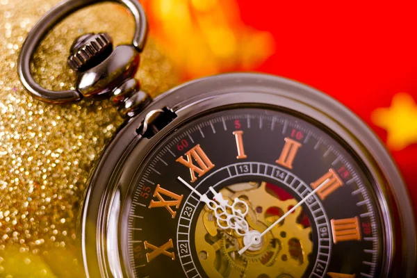 New Year's Eve. Beautiful clock — Stock Photo, Image