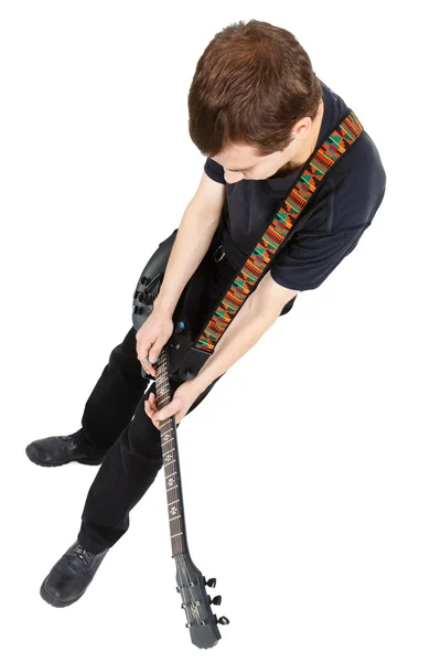 Man with an electric guitar — Stock Photo, Image