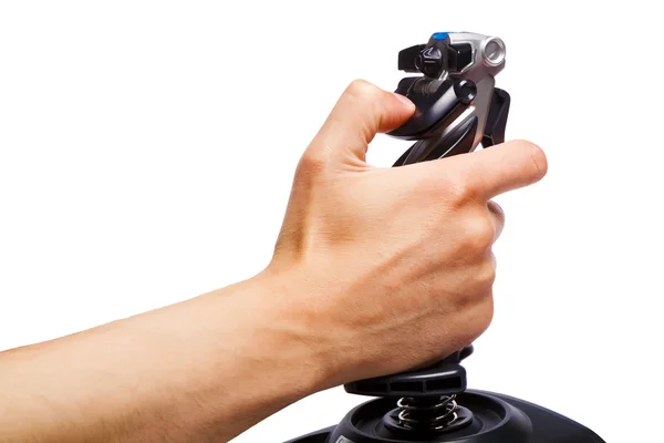 Hand joystick kontroll flygsimulator — Stockfoto