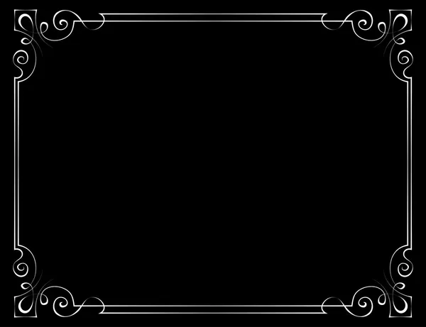 Vector vintage frame on a black background — Stock Vector