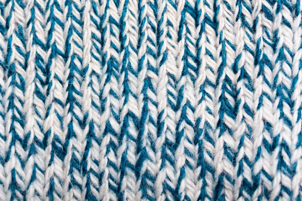 White and blue woolen threads — Stock Photo, Image