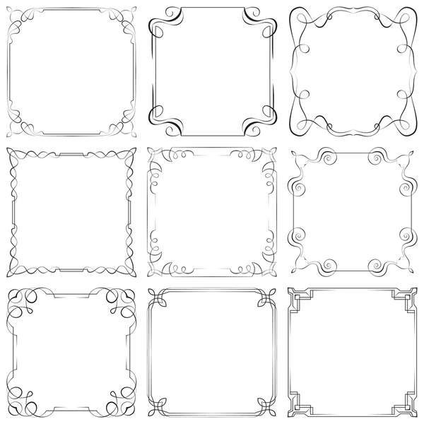 Set verschillende vector decoratieve frames — Stockvector