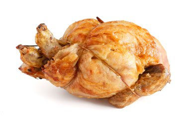 ızgara tavuk beyaz arka plan