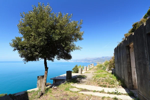 WW2 ruiner över havet — Stockfoto