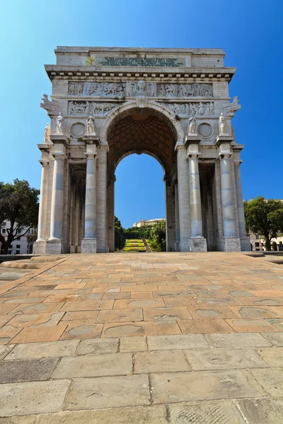 Anma içinde piazza della vittoria - genova — Stok fotoğraf