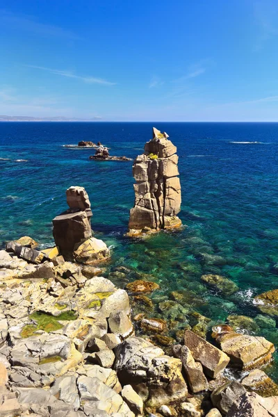 San Pietro island - Le Colonne cliff — Stok fotoğraf