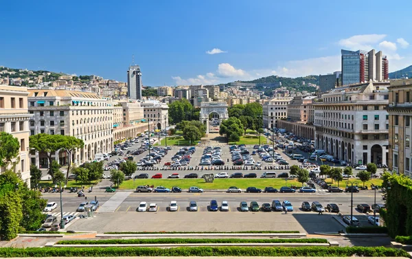 Genova - piazza della vittoria genel bakış — Stok fotoğraf