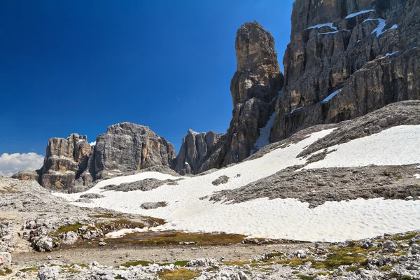 Dolomiti - paisaje en el monte Sella —  Fotos de Stock