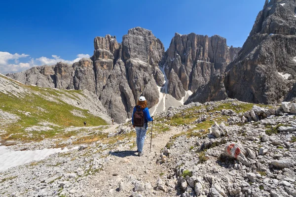 Dolomiti - senderismo en el monte Sella —  Fotos de Stock