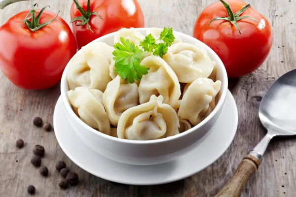 Knödel russische Pelmeni — Stockfoto