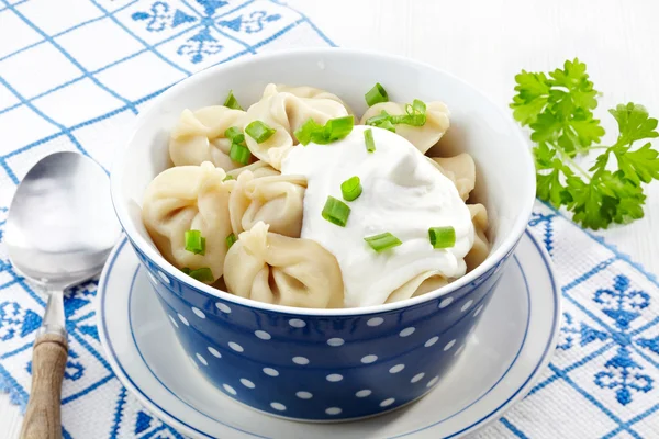 Pangsit pelmeni Rusia — Stok Foto