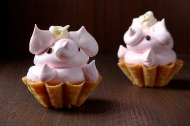 cupcake şeklinde domuz