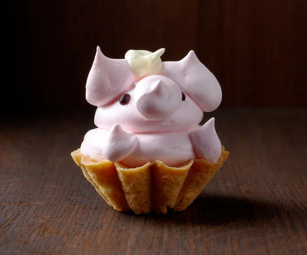 Cupcake in Schweineform — Stockfoto