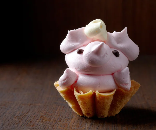 Cupcake in Schweineform — Stockfoto