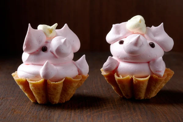 Cupcake in Schweineform — Stockfoto