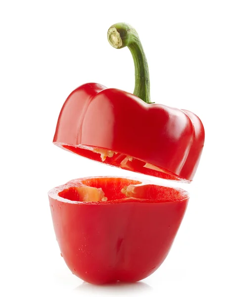 Fresh red half paprika — Stock Photo, Image