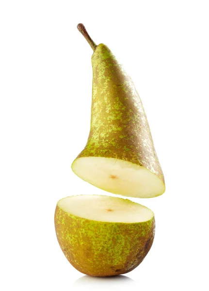 Φρέσκο πράσινο μισό αχλάδι — Φωτογραφία Αρχείου
