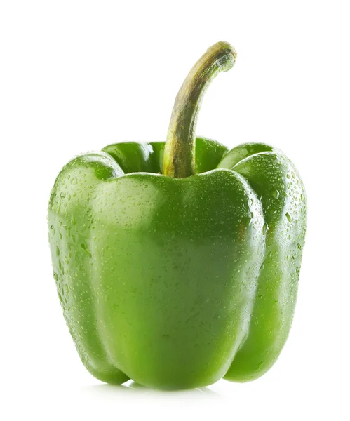 Wet green paprika — Stock Photo, Image