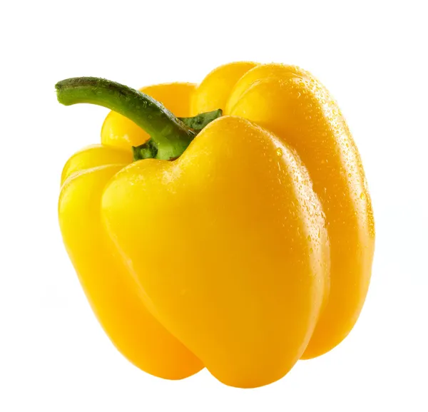 Wet yellow paprika — Stock Photo, Image