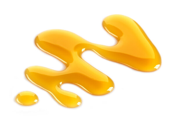 maple syrup on white background