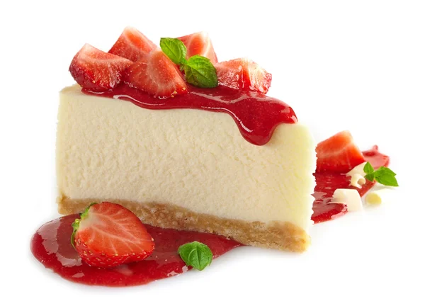 Tarta de queso fresa — Foto de Stock