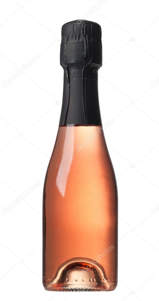 bottle of pink sparkling wine