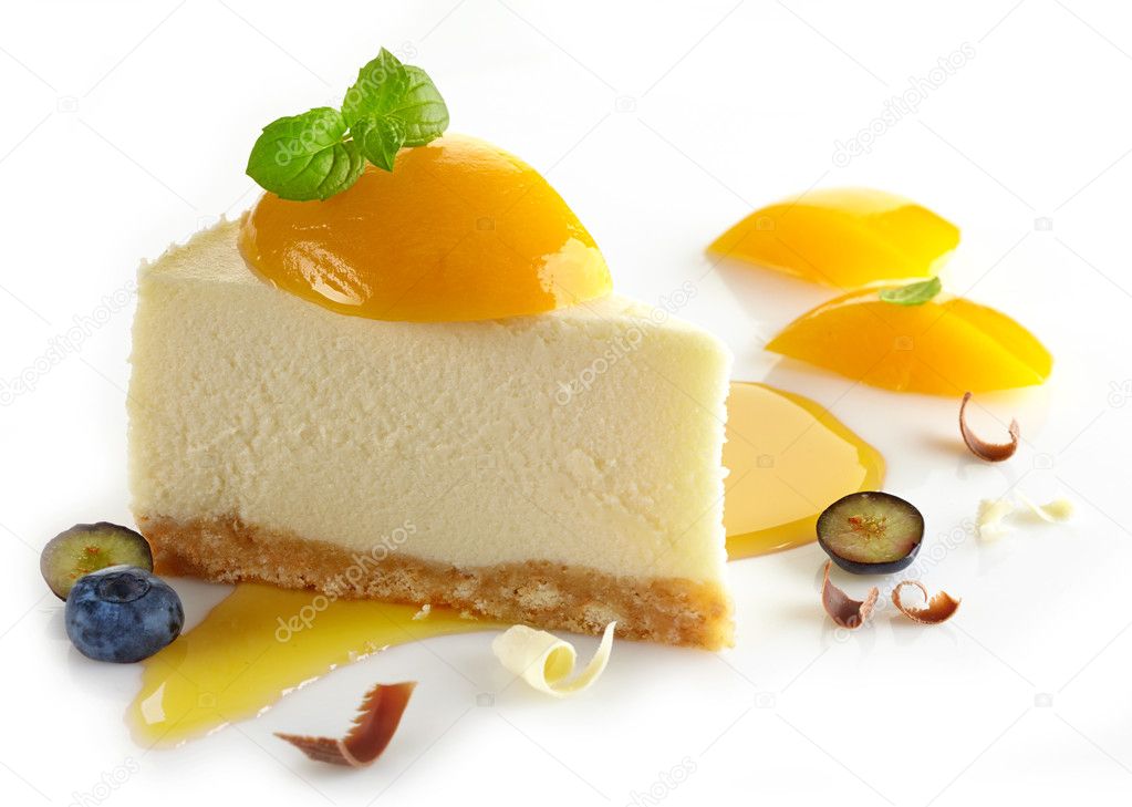 cheesecake with peaches