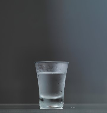 Cold vodka glass