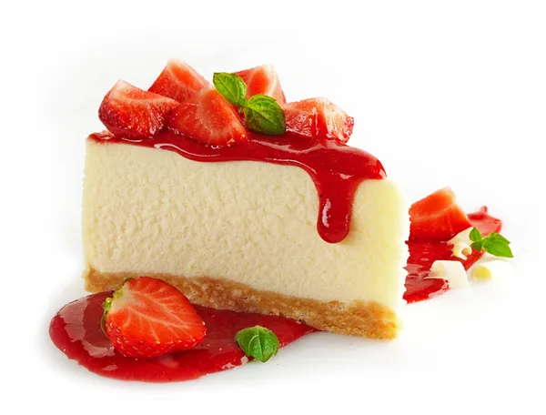 Tarta de queso fresa — Foto de Stock