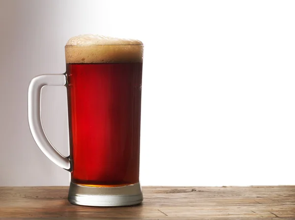 Frosty mug of dark beer — Stock Photo, Image